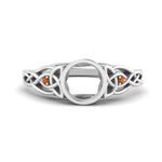 Load image into Gallery viewer, Celtic Bezel Semi Mount Engagement Ring
