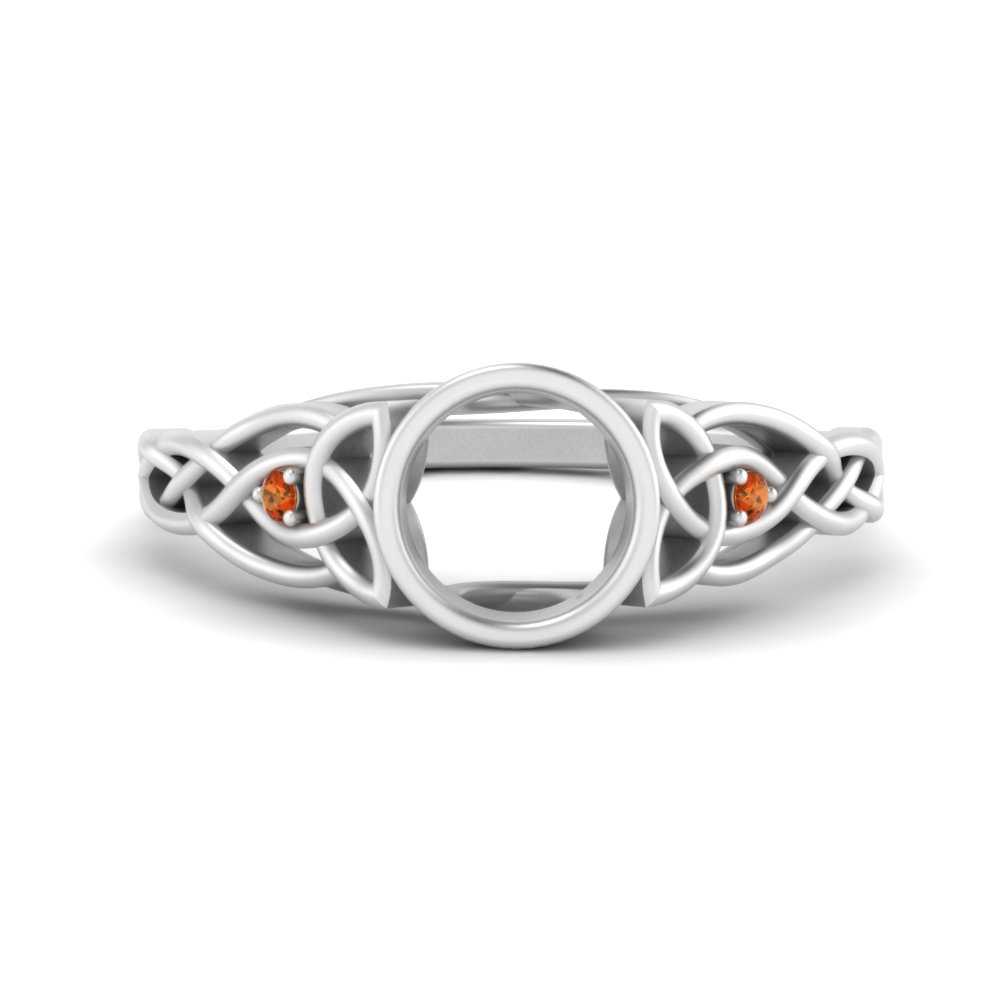 Celtic Bezel Semi Mount Engagement Ring