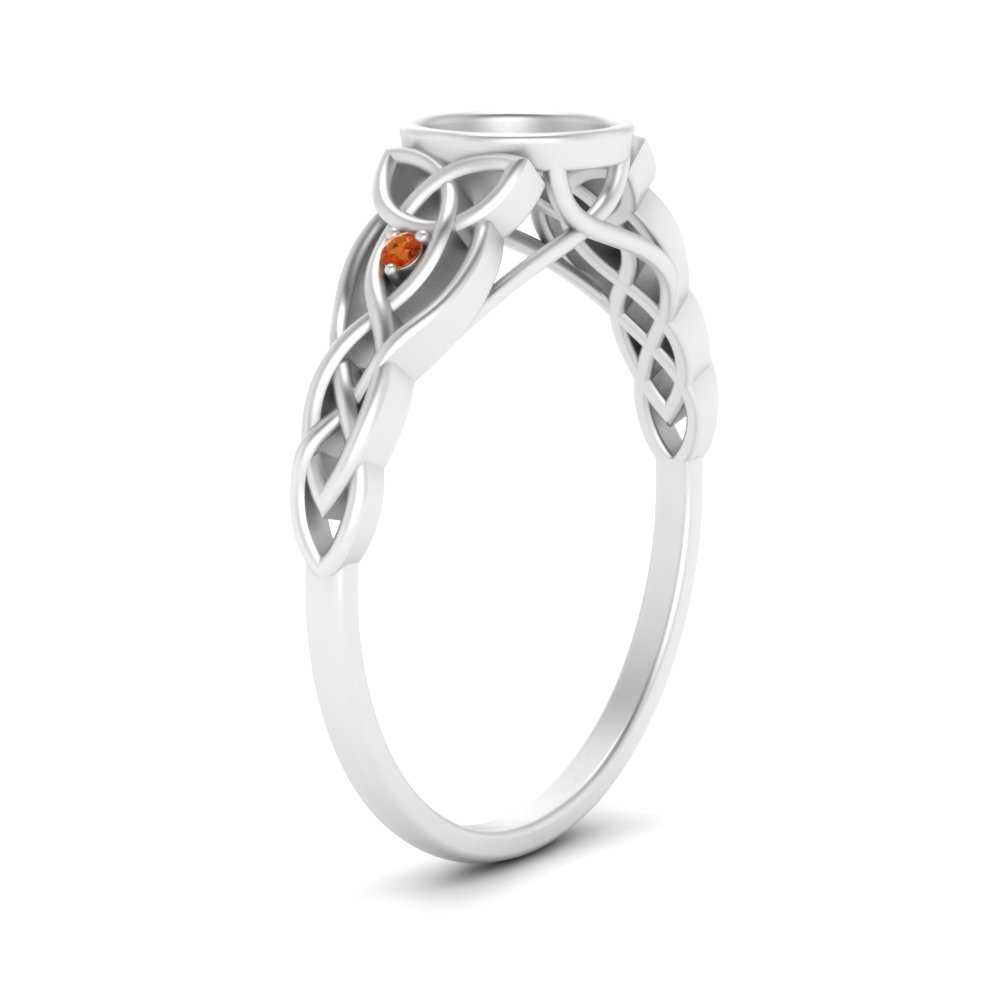 Celtic Bezel Semi Mount Engagement Ring