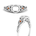 Load image into Gallery viewer, Celtic Bezel Semi Mount Engagement Ring

