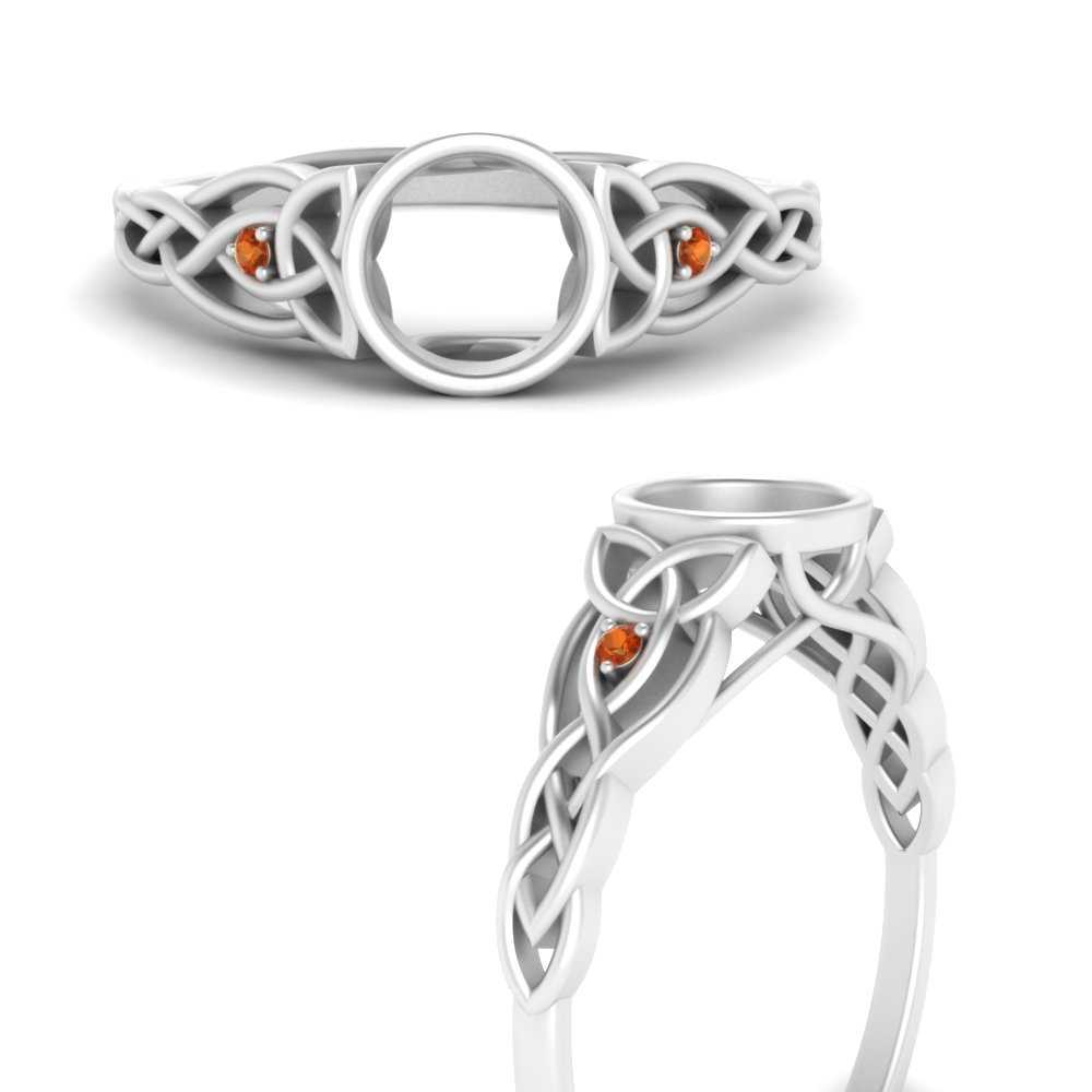 Celtic Bezel Semi Mount Engagement Ring