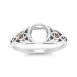 Load image into Gallery viewer, Celtic Bezel Semi Mount Engagement Ring
