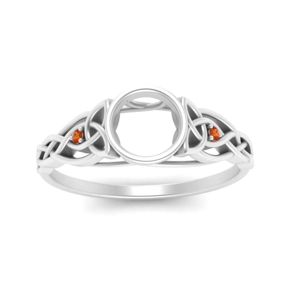 Celtic Bezel Semi Mount Engagement Ring