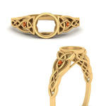 Load image into Gallery viewer, Celtic Bezel Semi Mount Engagement Ring
