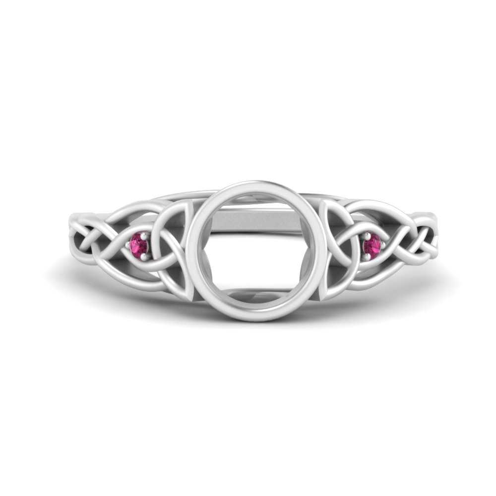 Celtic Bezel Semi Mount Engagement Ring