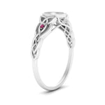 Load image into Gallery viewer, Celtic Bezel Semi Mount Engagement Ring
