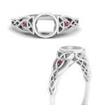 Load image into Gallery viewer, Celtic Bezel Semi Mount Engagement Ring
