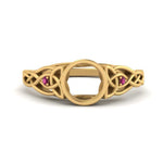 Load image into Gallery viewer, Celtic Bezel Semi Mount Engagement Ring
