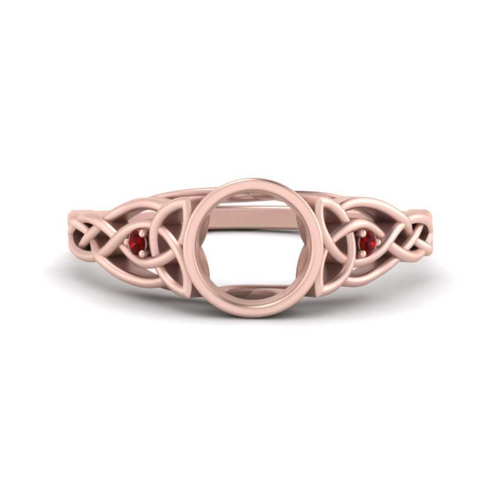 Celtic Bezel Semi Mount Engagement Ring