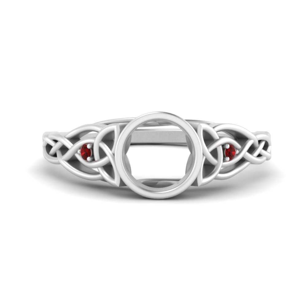 Celtic Bezel Semi Mount Engagement Ring
