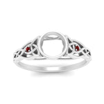 Load image into Gallery viewer, Celtic Bezel Semi Mount Engagement Ring
