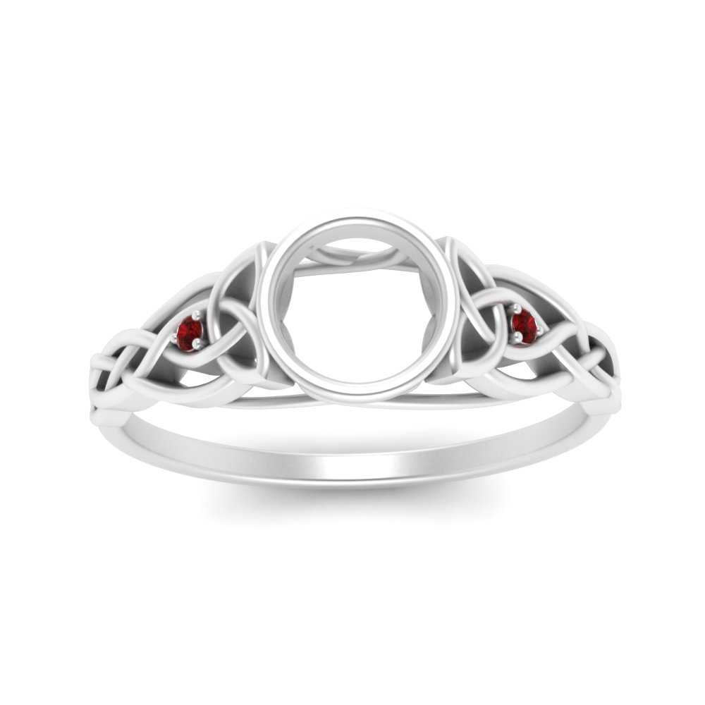 Celtic Bezel Semi Mount Engagement Ring