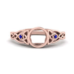 Load image into Gallery viewer, Celtic Bezel Semi Mount Engagement Ring
