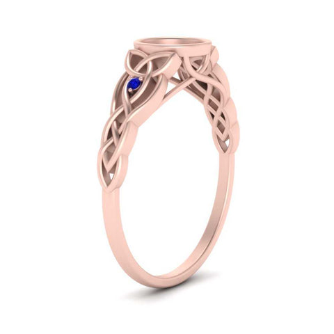 Celtic Bezel Semi Mount Engagement Ring