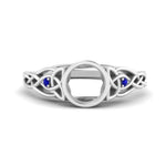 Load image into Gallery viewer, Celtic Bezel Semi Mount Engagement Ring
