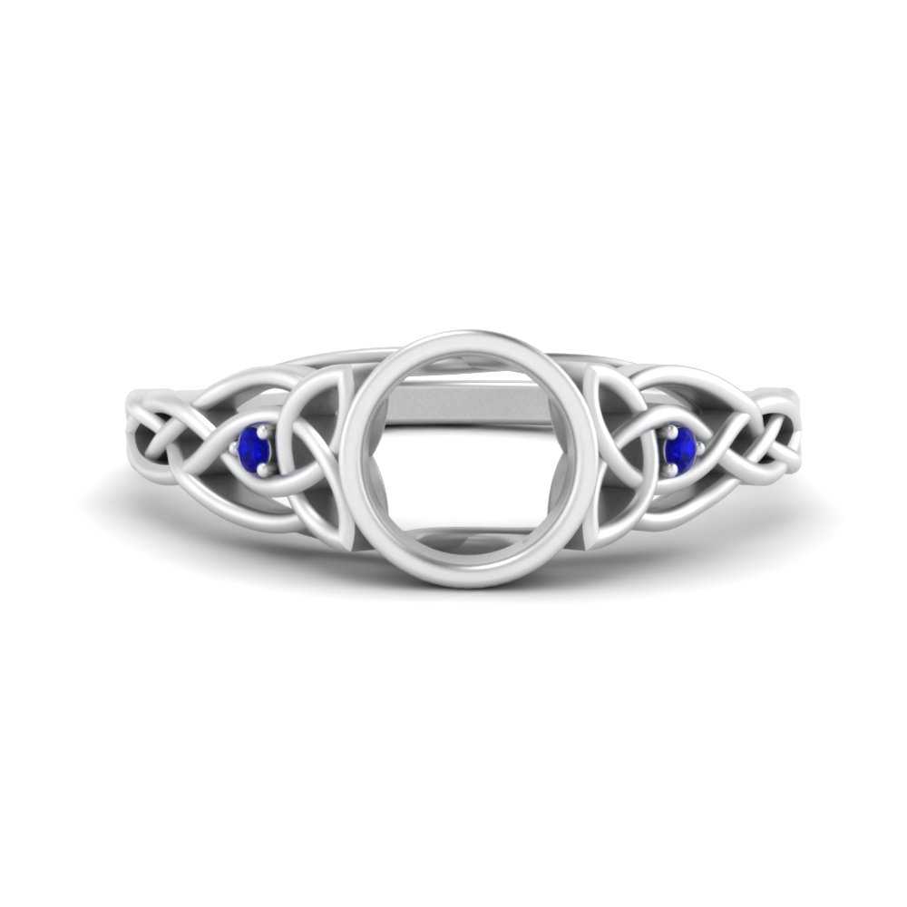 Celtic Bezel Semi Mount Engagement Ring
