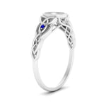 Load image into Gallery viewer, Celtic Bezel Semi Mount Engagement Ring
