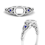 Load image into Gallery viewer, Celtic Bezel Semi Mount Engagement Ring

