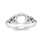 Load image into Gallery viewer, Celtic Bezel Semi Mount Engagement Ring

