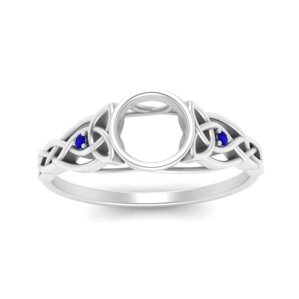 Celtic Bezel Semi Mount Engagement Ring