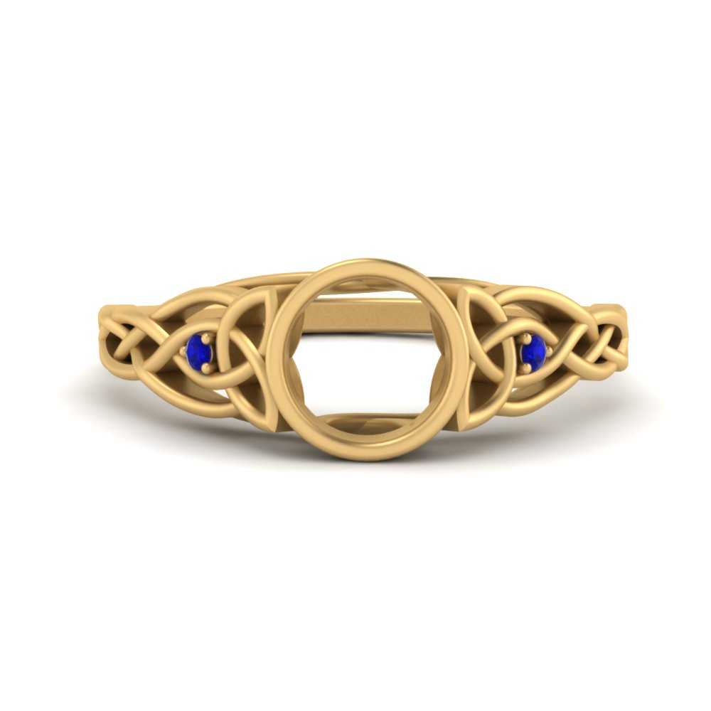 Celtic Bezel Semi Mount Engagement Ring