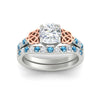 Load image into Gallery viewer, celtic-cushion-cut-blue-topaz-wedding-ring-set-in-white-gold-fdens2255cugicbltoangle5-nl-wg-ws1.jpg