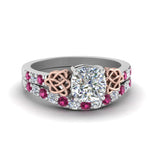 Load image into Gallery viewer, celtic-cushion-cut-diamond-wedding-ring-set-with-pink-sapphire-in-white-gold-FDENS2255B1CUGSADRPI-NL-WG_a5588011-474a-42e7-b665-62efd860b047?v=1757065044
