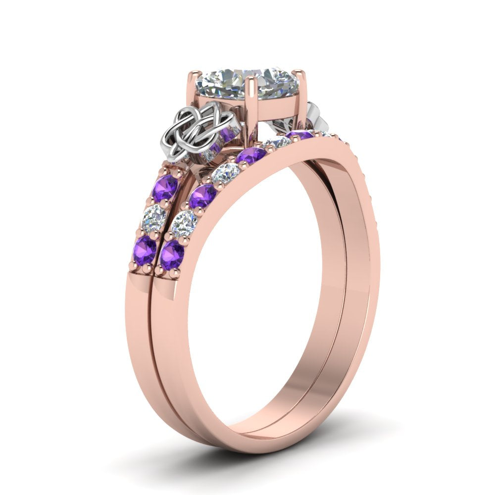 celtic-cushion-cut-diamond-wedding-ring-set-with-violet-topaz-in-rose-gold-FDENS2255B1CUGVITOANGLE2-NL-RG_383609ed-64f1-40ad-be07-c0dc800d4500?v=1757065045