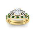 Thumbnail 62 - celtic-cushion-cut-emerald-wedding-ring-set-in-yellow-gold-fdens2255cugemgrangle5-nl-yg-ws1.jpg