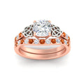 Thumbnail 46 - celtic-cushion-cut-orange-sapphire-wedding-ring-set-in-rose-gold-fdens2255cugsaorangle5-nl-rg-ws1.jpg