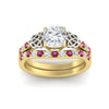 Load image into Gallery viewer, celtic-cushion-cut-pink-sapphire-wedding-ring-set-in-yellow-gold-fdens2255cugsadrpiangle5-nl-yg-ws1.jpg