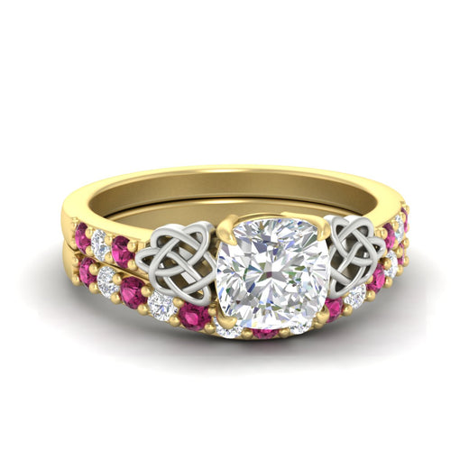celtic-cushion-cut-pink-sapphire-wedding-ring-set-in-yellow-gold-fdens2255cugsadrpisleep-nl-yg-ws1.jpg