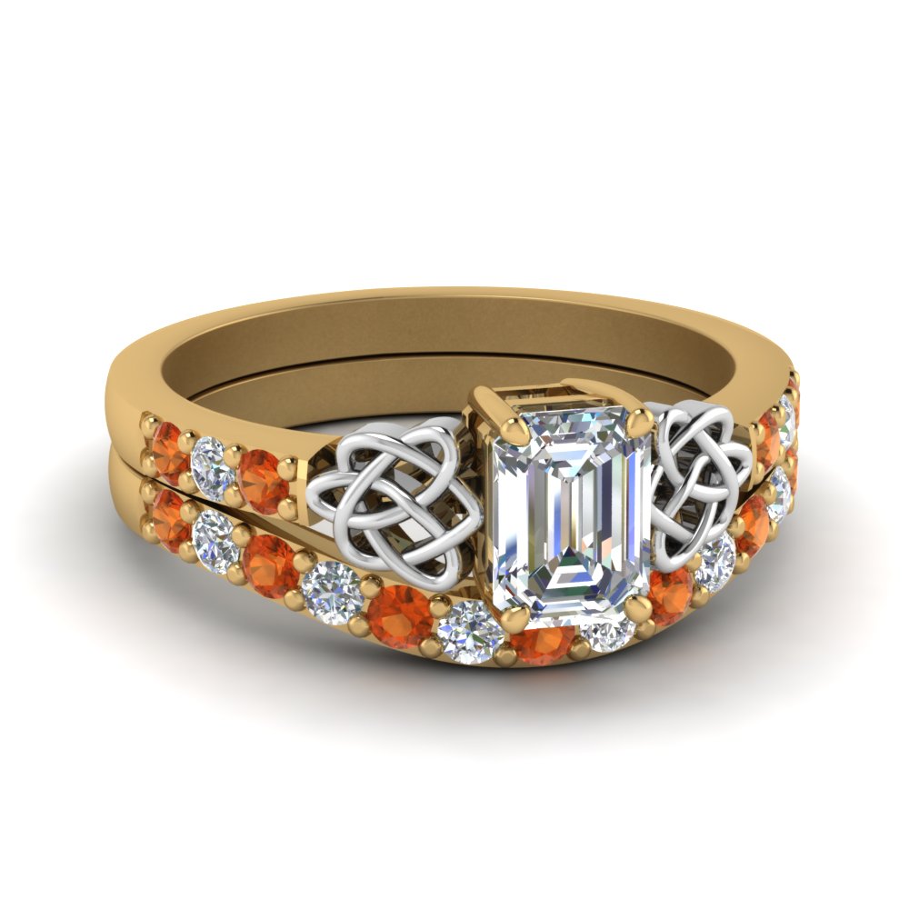 celtic-emerald-cut-diamond-wedding-ring-set-with-orange-sapphire-in-yellow-gold-FDENS2255B1EMGSAOR-NL-YG_d797d891-f94a-435b-9672-871bdf5496e1?v=1757056978