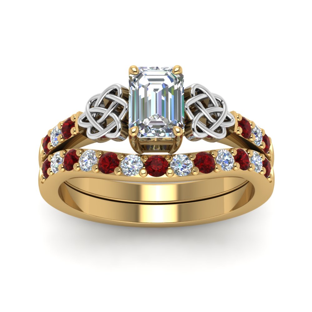 celtic-emerald-cut-diamond-wedding-ring-set-with-ruby-in-yellow-gold-FDENS2255B1EMGRUDRANGLE5-NL-YG?v=1757056884