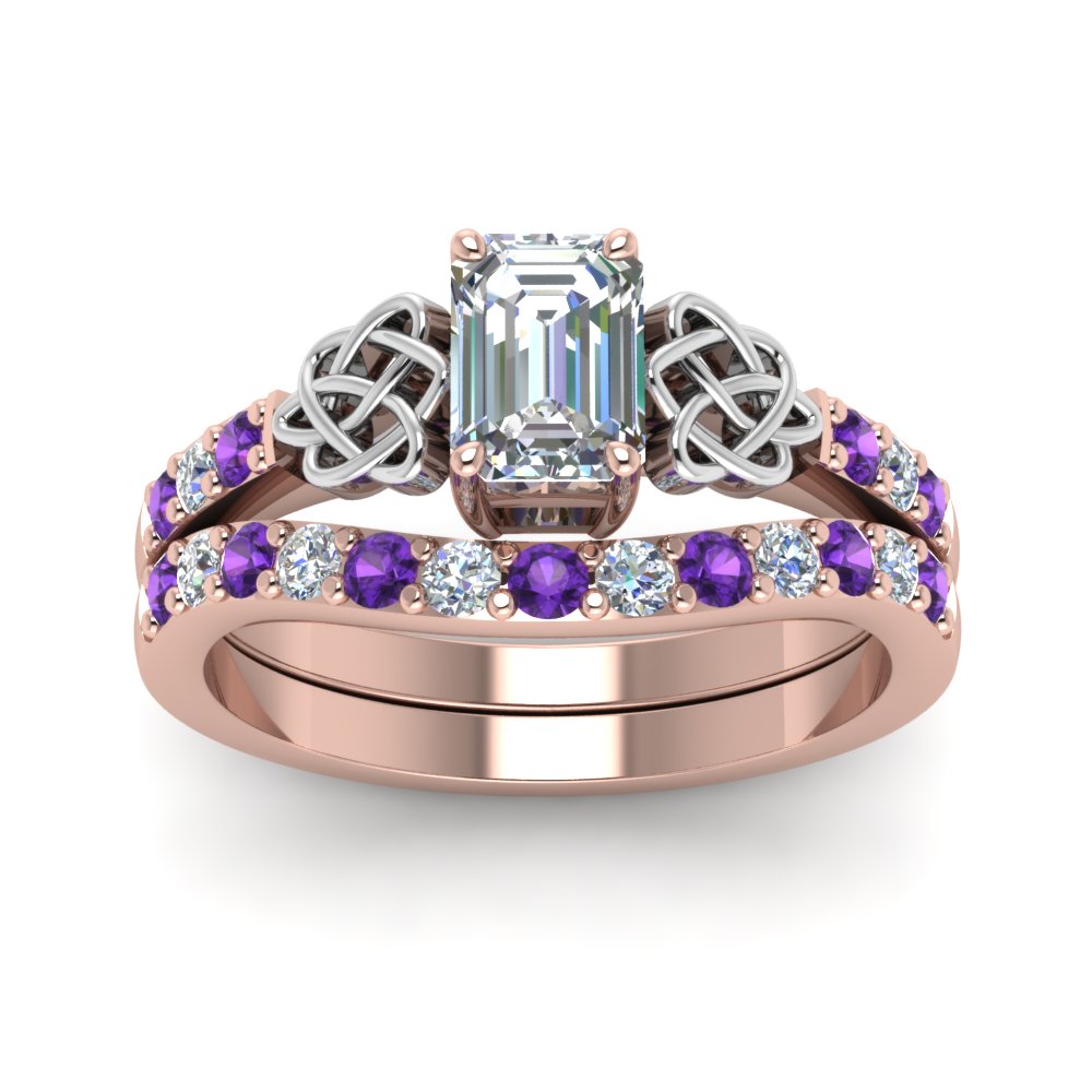 celtic-emerald-cut-diamond-wedding-ring-set-with-violet-topaz-in-rose-gold-FDENS2255B1EMGVITOANGLE5-NL-RG?v=1757056884