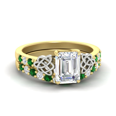 celtic-emerald-cut-emerald-wedding-ring-set-in-yellow-gold-fdens2255emgemgrsleep-nl-yg-ws1.jpg