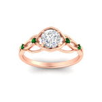 Load image into Gallery viewer, celtic-infinity-round-cut-emerald-engagement-ring-in-rose-gold-fdenr11611rorgemgrangle5-nl-rg.jpg?v=1764671682