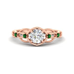 Load image into Gallery viewer, celtic-infinity-round-cut-emerald-engagement-ring-in-rose-gold-fdenr11611rorgemgrsleep-nl-rg_0dbbcf94-9d70-4349-baa2-333348a81754.jpg?v=1764671693
