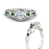 Load image into Gallery viewer, celtic-infinity-round-cut-emerald-engagement-ring-in-white-gold-fdenr11611rorgemgrangle3-nl-wg_a512f77a-b613-455e-b652-030c79e25c2f.jpg?v=1764671694