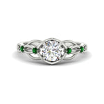 Load image into Gallery viewer, celtic-infinity-round-cut-emerald-engagement-ring-in-white-gold-fdenr11611rorgemgrsleep-nl-wg_49dcea79-65a5-4c56-95de-5f48f4cf34c5.jpg?v=1764671694
