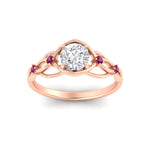 Load image into Gallery viewer, celtic-infinity-round-cut-pink-sapphire-engagement-ring-in-rose-gold-fdenr11611rorgsadrpiangle5-nl-rg.jpg?v=1764671682