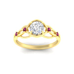 Load image into Gallery viewer, celtic-infinity-round-cut-pink-sapphire-engagement-ring-in-yellow-gold-fdenr11611rorgsadrpiangle5-nl-yg_de7eb25b-1ea4-4fd3-bad1-c5772e5b692c.jpg?v=1764671693
