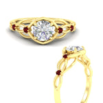 Load image into Gallery viewer, celtic-infinity-round-cut-ruby-engagement-ring-in-yellow-gold-fdenr11611rorgrudrangle3-nl-yg_c4d38806-f59e-4957-bc91-0ed9c106092a.jpg?v=1764671694
