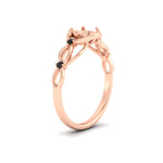 Load image into Gallery viewer, celtic-infinity-semi-mount-black-diamond-engagement-ring-in-rose-gold-fdenr11611smgblackangle2-nl-rg.jpg?v=1764671740