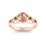 Load image into Gallery viewer, celtic-infinity-semi-mount-emerald-engagement-ring-in-rose-gold-fdenr11611smgemgrangle5-nl-rg.jpg?v=1764671740