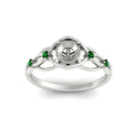 Load image into Gallery viewer, celtic-infinity-semi-mount-emerald-engagement-ring-in-white-gold-fdenr11611smgemgrangle5-nl-wg.jpg?v=1764671740