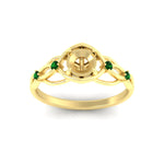 Load image into Gallery viewer, celtic-infinity-semi-mount-emerald-engagement-ring-in-yellow-gold-fdenr11611smgemgrangle5-nl-yg.jpg?v=1764671740
