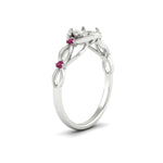 Load image into Gallery viewer, celtic-infinity-semi-mount-pink-sapphire-engagement-ring-in-white-gold-fdenr11611smgsadrpiangle2-nl-wg.jpg?v=1764671740