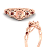 Load image into Gallery viewer, celtic-infinity-semi-mount-ruby-engagement-ring-in-rose-gold-fdenr11611smgrudrangle3-nl-rg.jpg?v=1764671740