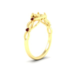 Load image into Gallery viewer, celtic-infinity-semi-mount-ruby-engagement-ring-in-yellow-gold-fdenr11611smgrudrangle2-nl-yg.jpg?v=1764671740